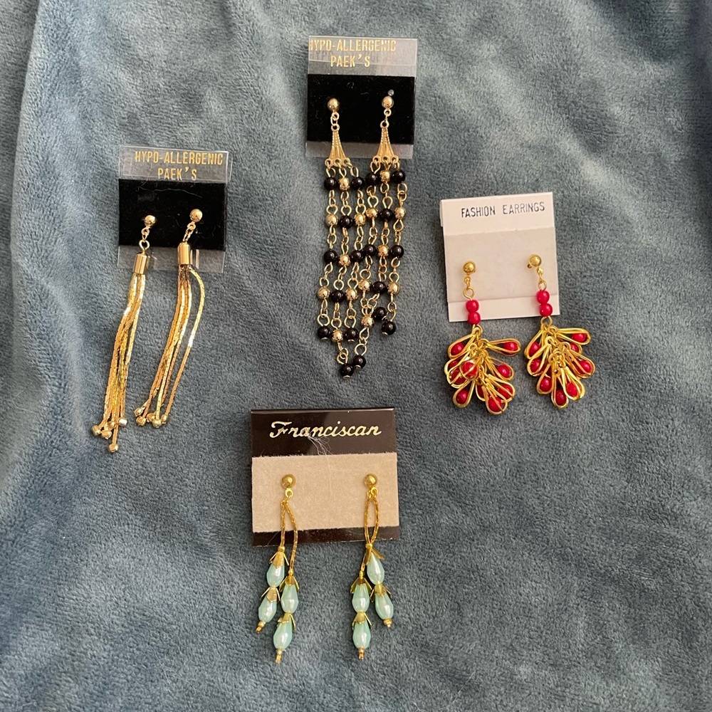 Lot of 4 Vintage 80’s Earrings